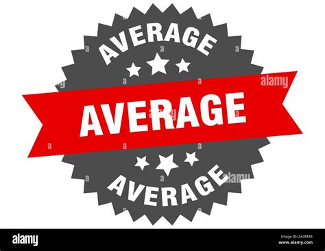 average sign. average red-black circular band label Stock Vector Image ...