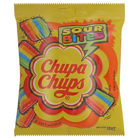 Chupa Chups Mixed Fruit Flavour Sour Bites 616 G