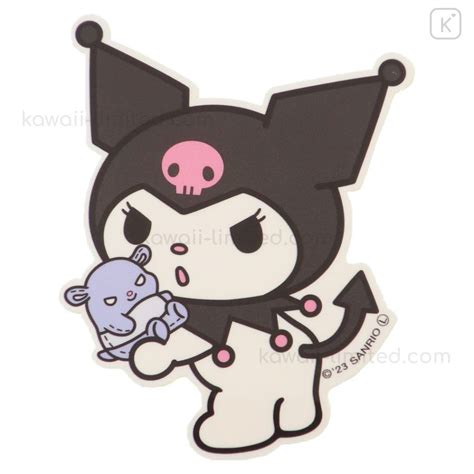 Japan Sanrio Vinyl Sticker Kuromi Play Doll Kawaii Limited