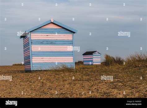 Great Yarmouth, Norfolk, England, UK - April 06, 2018: Beach Huts on Great Yarmouth beach Stock ...