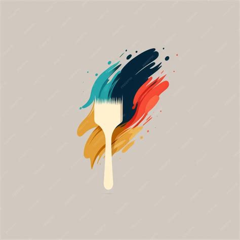 Premium AI Image | A close up of a paint brush with a colorful brush stroke generative ai