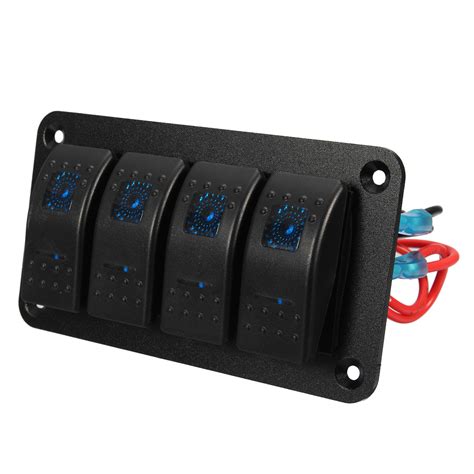 Universal Gang Led Rocker Switch Panel Waterproof Ip For V V Rv