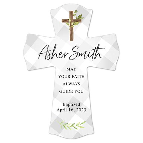 Baptism Wall Cross Personalized Baptism Keepsake Christening Ts