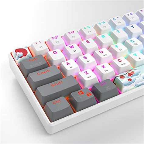 Owpkeenthy RGB Mechanical Keyboard 60 Percent Red Switches, Ultra ...