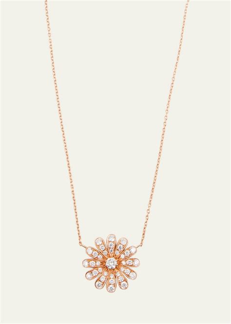 Nam Cho K Rose Gold Daisy Pendant Necklace With Diamonds Bergdorf