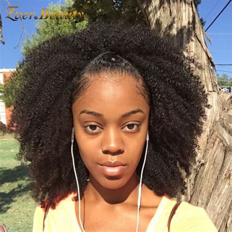 Mongolian Virgem Afro Kinky Curly Grampo Em Extens Es Do Cabelo Humano