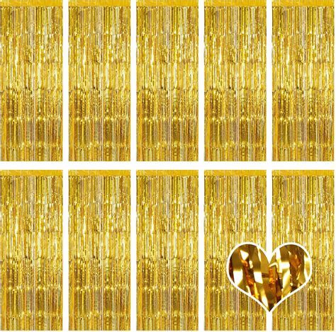 Amazon Pack Gold Backdrop Curtain Ft X Ft Metallic