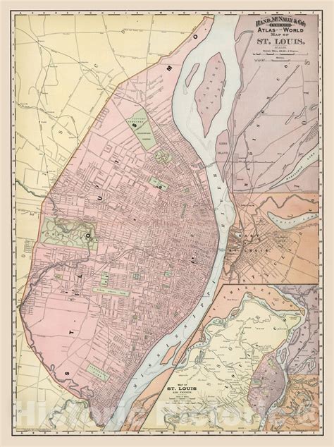 Historic Map : St. Louis, Missouri., 1894, Vintage Wall Decor | St ...