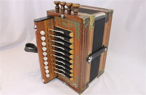 Mahogany Mark Savoy Acadian Cajun Diatonic Button Accordion Key