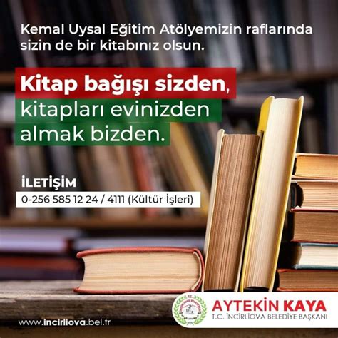 Kitap bağışı sizden kitapları evinizden almak bizden İncirliova