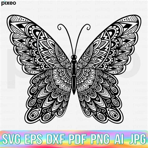 Butterfly Svg Butterfly Mandala Svg Butterfly Clipart Man Inspire