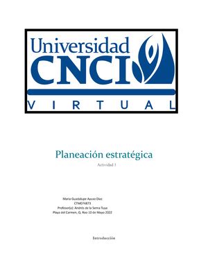 Act Planeaci N Estrat Gica Universidad Virtual Cnci Planeaci N