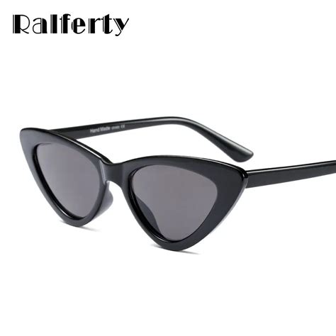 Ralferty Small Cat Eye Sunglasses Women Triangle Cateye Frame Sun