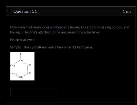 Solved Question 511 PtsHow Many Hydrogens Does A Chegg