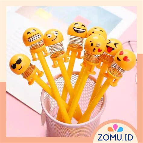 Jual Pulpen Emoji Goyang Dancing Pen Emoticon Non Led Shake Head Spring