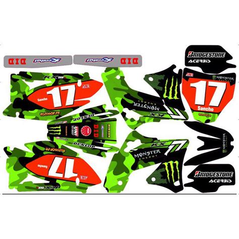 Kit Déco Perso Kawasaki Kxf 250 450 2006 08 Rd2shop