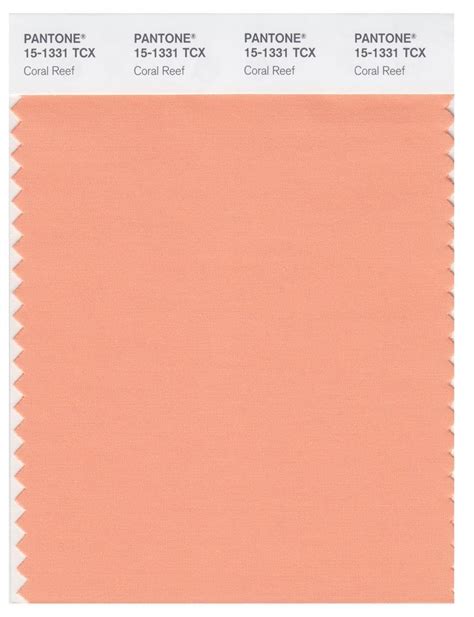 Pantone Smart 15 1331 Tcx Color Swatch Card Coral Reef Magazine Cafe Store Nyc Usa