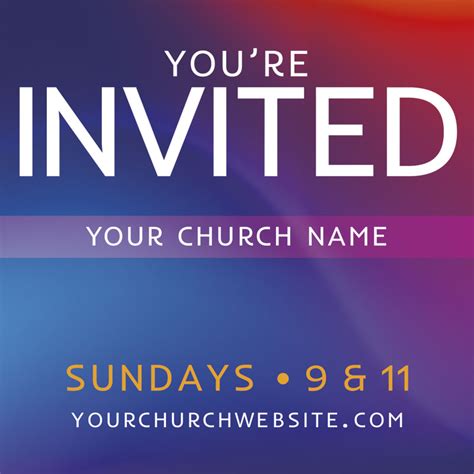 Glow InviteCard Church Invitations Outreach Marketing