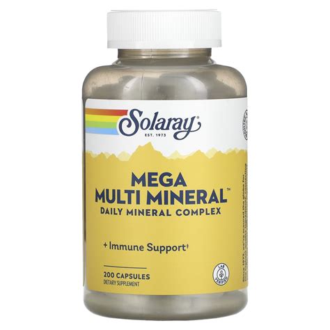 Solaray Mega Multi Mineral 200 Capsules