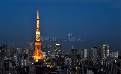 Tokyo tower night view stock photo. Image of tokyo, japan - 108633550