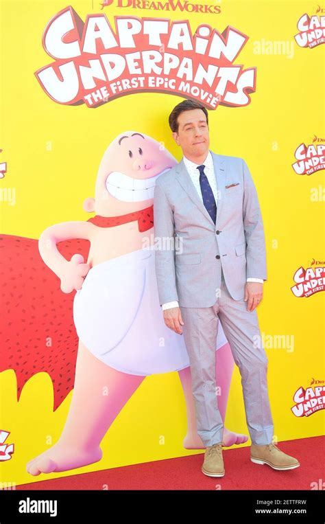 Ed Helms Arrives At Captain Underpants The First Epic Movie Los Angeles Premiere Held At The