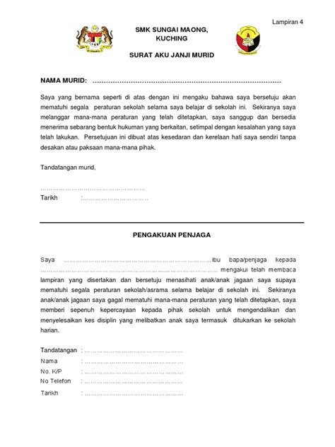 5 Surat Aku Janji Murid Pdf