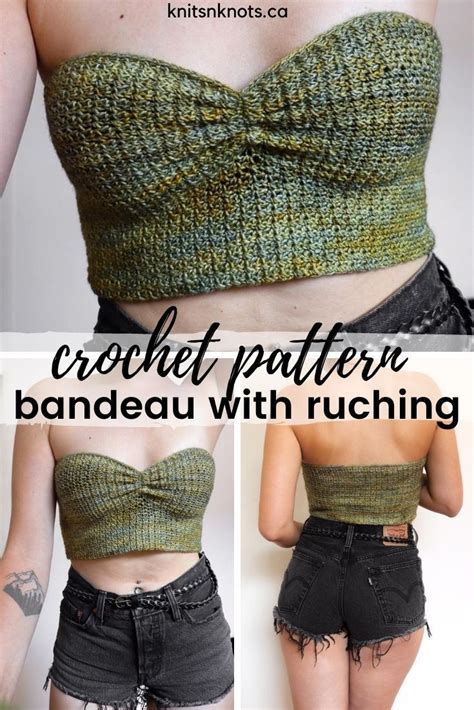 Spring Valley Bandeau Free Crochet Pattern For Ruched Summer Tube Top