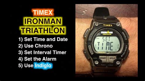 How to Set Timex Ironman Triathlon - Set Time, Date, Chrono, Timer, and ...