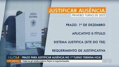 Meio Dia Paraná Londrina Prazo para justificar ausência no 1º turno