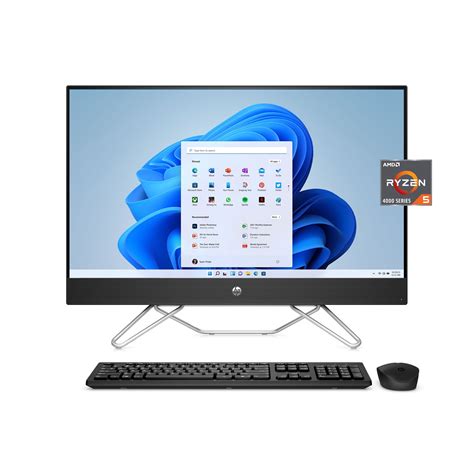 "HP 27"" All-in-One Computer, AMD Ryzen 5 5625U, 8GB RAM, 512GB SSD, Jet Black, Windows 11 Home ...