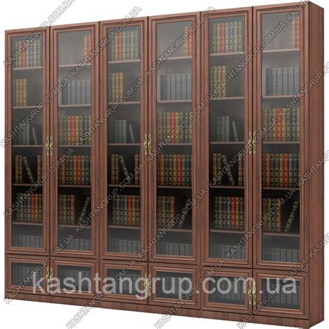 Купить Книжный шкаф комбинированный со стеклом Ш. 2400 - Г. 285 - В ...