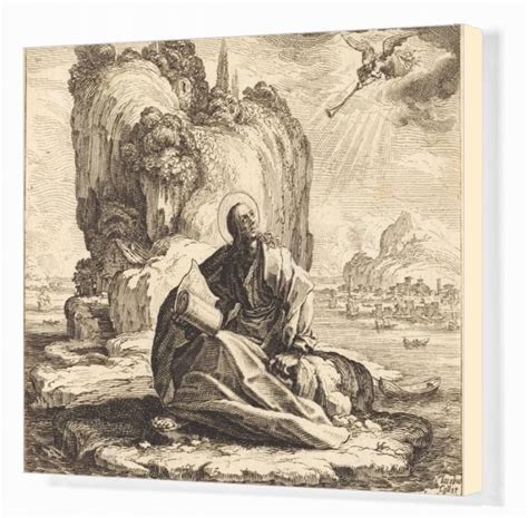 Print Of Saint John On The Isle Of Patmos 1625 Creator Jacques