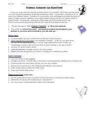 Lab Forensic Chemistry Identifying Substances Using Properties