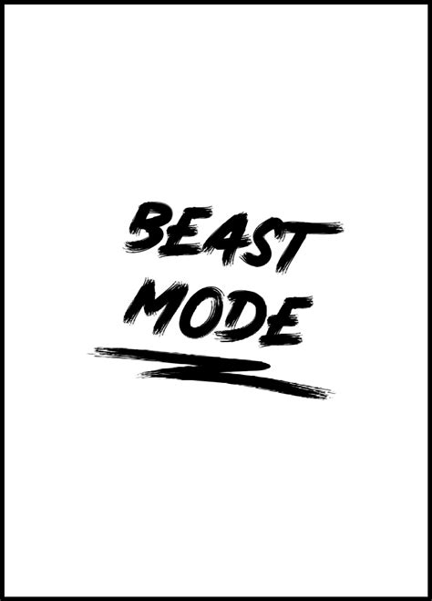 Beast Mode Poster Posteryard Nederland