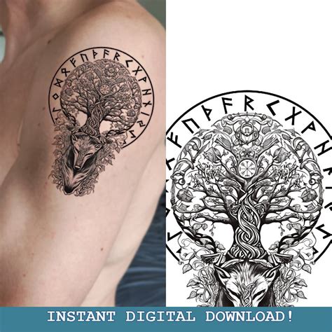 Yggdrasil Symbol Tattoo