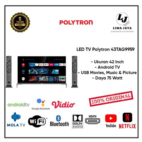 Jual Polytron Led Tv Soundbar Tag Android Tv Led Inch Shopee