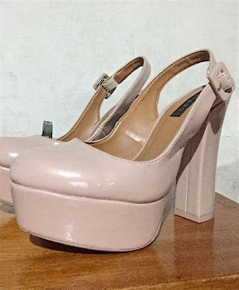 Scarpim Nude Verniz Sapato Feminino Prego Usado 30495450 Enjoei