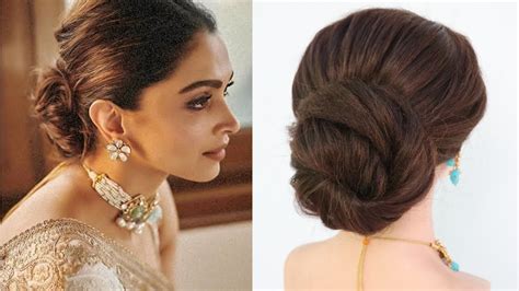 Simple Low Bun Hairstyle For Saree Hairstyle For Ladies Youtube