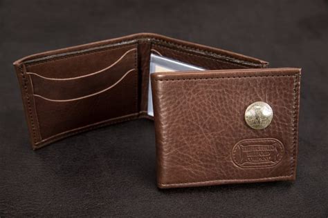 Mens Handmade Bifold Wallet Made In USA Buffalo Billfold Company