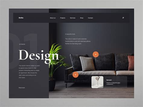 Design Interior - Website concept by Tomasz Mazurczak on Dribbble