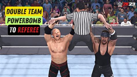 Best Way to Hit Double Team Powerbomb to Referee | WWE 2K23 - YouTube