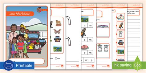 Grade 1 Phonics Am Workbook Profesor Hizo Twinkl