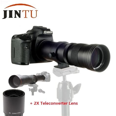 JINTU 420 1600mm f/8.3 HD Telephoto Zoom Lens + 2X Teleconverter LENS ...