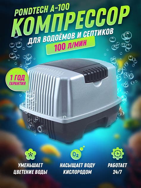 Компрессор аэратор для пруда септика аквариума Pondtech A 100 - купить ...
