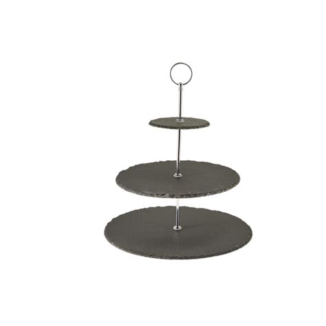 Slate Tier Cake Stand Cm Chefs Tableware