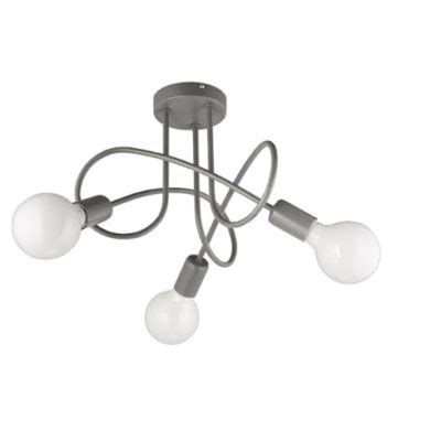 Lampa Przysufitowa Modelowana Szara Punktowa W Loop