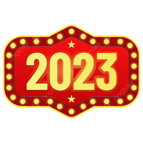 Circus Style 2023 New Year Design Board Light Header Circus Banner