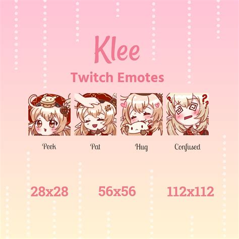 Genshin Impact Klee Twitch Emotes - Etsy