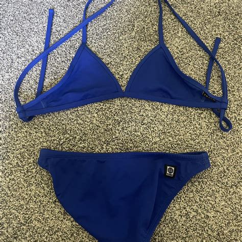 Super Cute Blue Jolyn Bikini Set Sold Size Small Depop