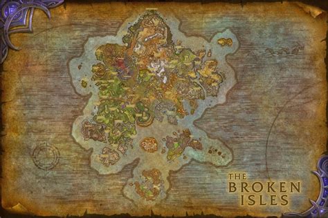 World Of Warcraft The Broken Isles Composite Map By Amiyuy On Deviantart